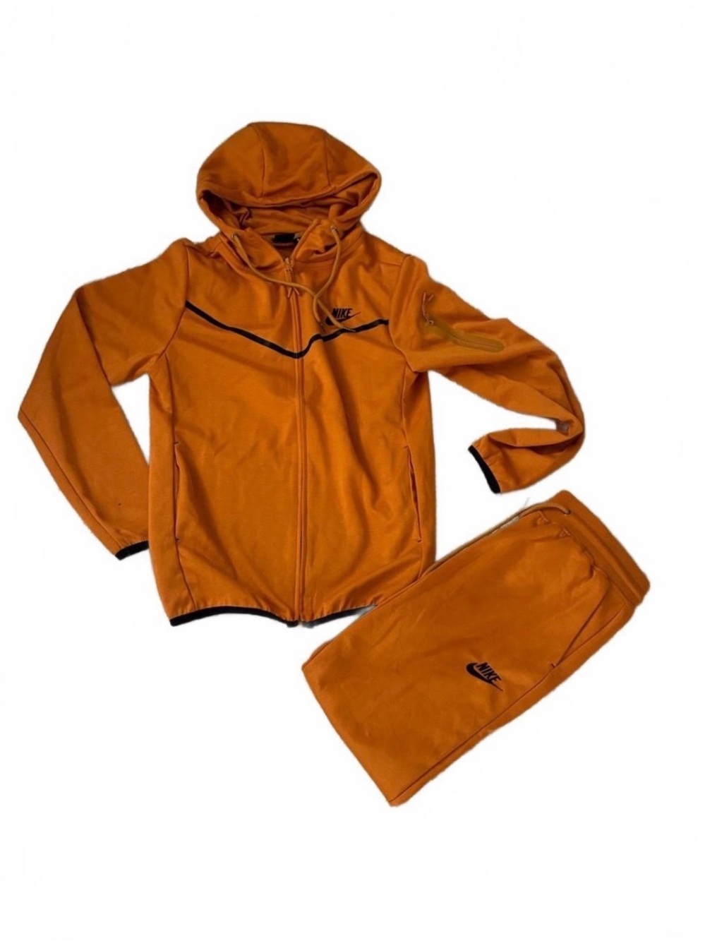NWOT- Nike Tech Men’s Size Small - Orange Zip Hoodie & Joggers - Unisex